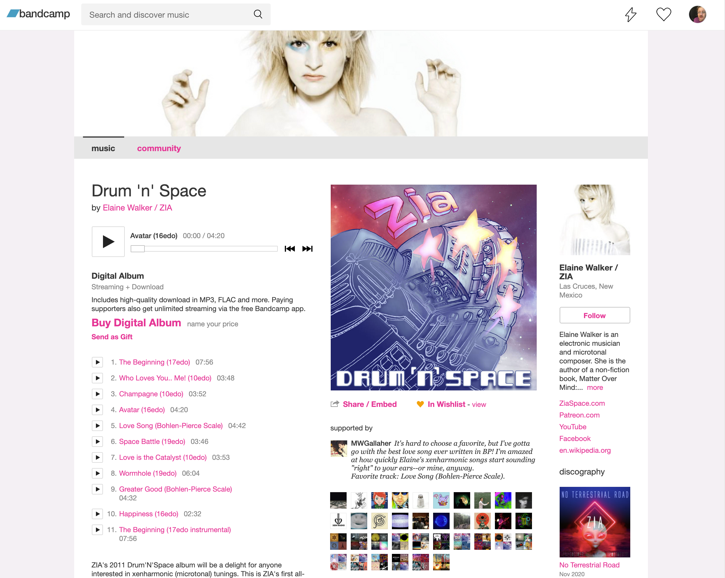 Bandcamp Screenshot
